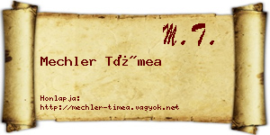 Mechler Tímea névjegykártya
